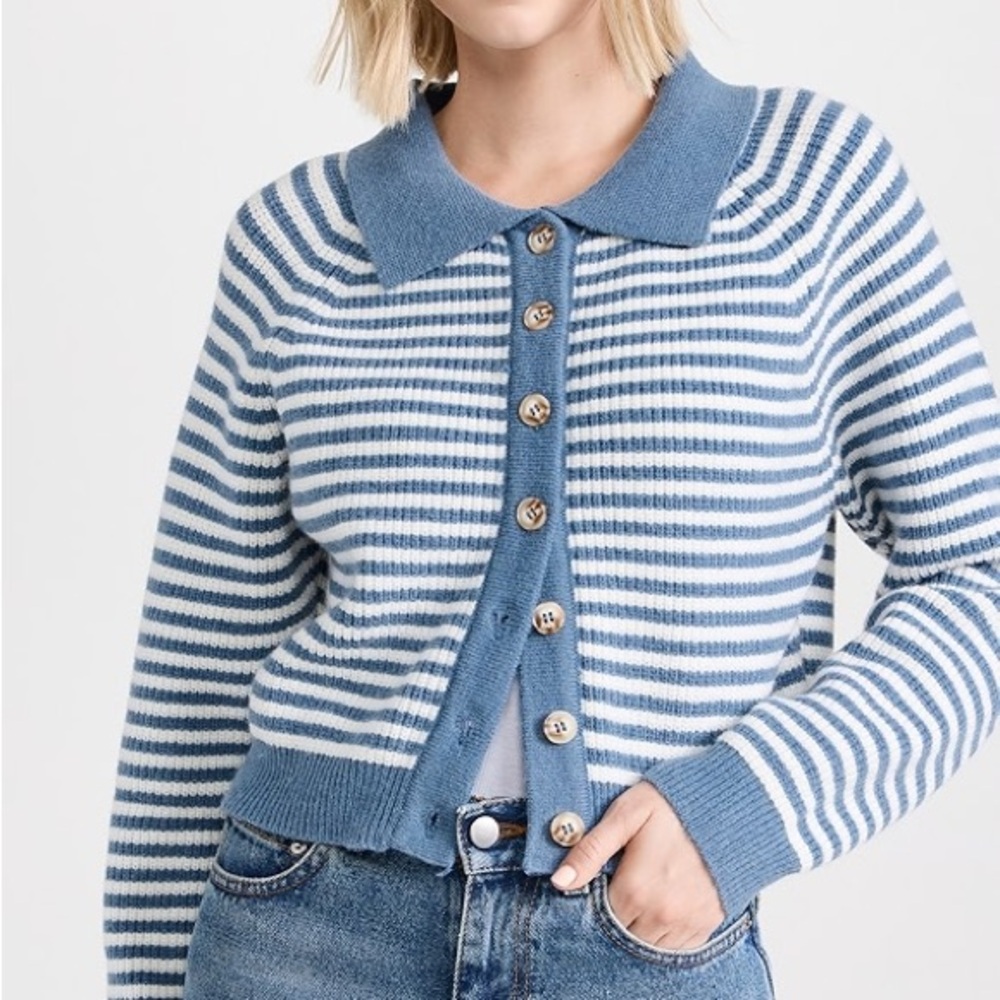 Marea Blue Striped Sweater, Medium